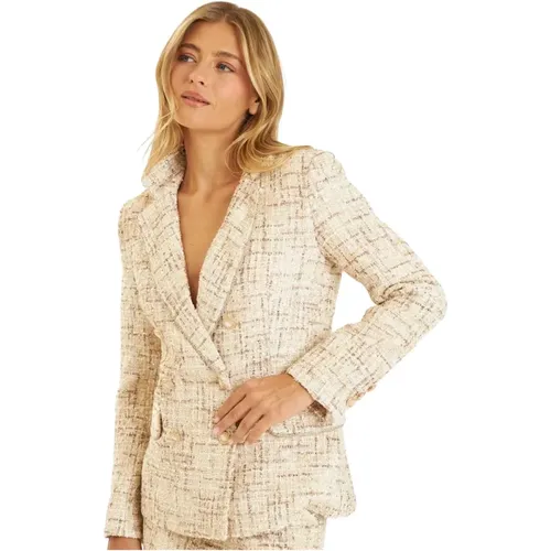 Blazer Textur Juwel Knöpfe , Damen, Größe: M - Alma en Pena - Modalova