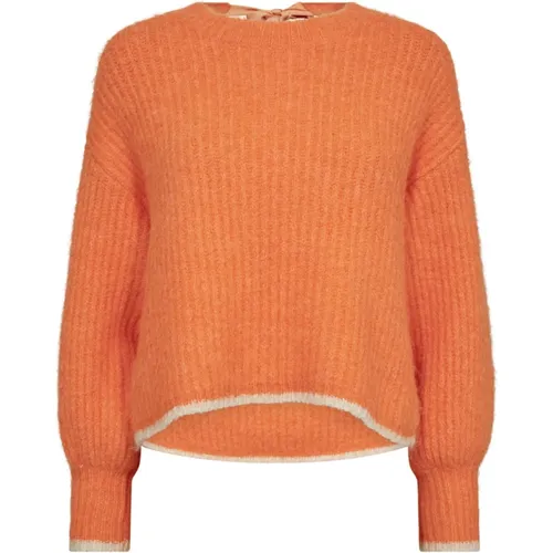 Oranger Schleifenstrickpullover Stilvoll , Damen, Größe: M - Co'Couture - Modalova