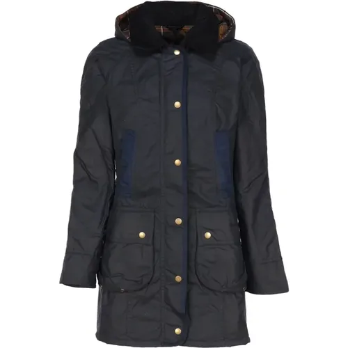 Cotton Jacket with Velvet Collar , female, Sizes: XS - Barbour - Modalova