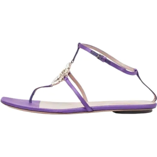 Pre-owned Satin sandals , female, Sizes: 6 UK - Gucci Vintage - Modalova