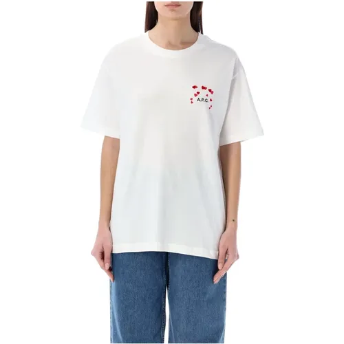 Amo T-Shirt mit klassischem Ausschnitt , Damen, Größe: S - A.p.c. - Modalova
