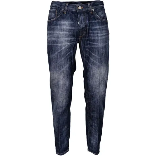 Herren Carrot Fit Jeans, Niedrige Taille, Hergestellt in Italien , Herren, Größe: W30 - Dondup - Modalova