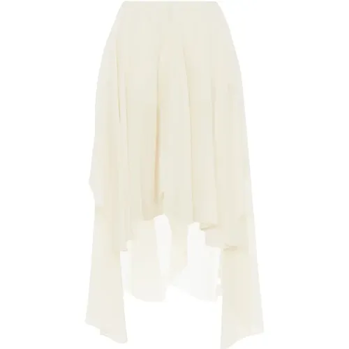 Silk Shorts with Slits , female, Sizes: S, XS - Chloé - Modalova