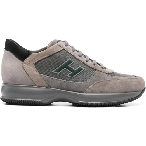 Grey Sneakers for Men , male, Sizes: 5 UK, 7 UK, 10 UK, 7 1/2 UK, 8 UK, 9 1/2 UK, 6 1/2 UK, 8 1/2 UK, 5 1/2 UK, 6 UK - Hogan - Modalova