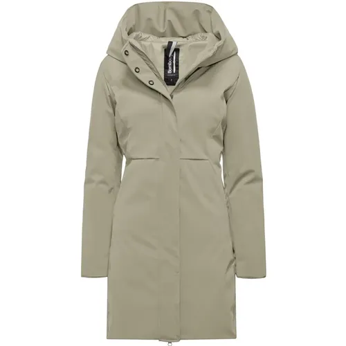 Two-material Parka with Tailored Cut , female, Sizes: XL, 2XL, M, 3XL, XS, S - BomBoogie - Modalova