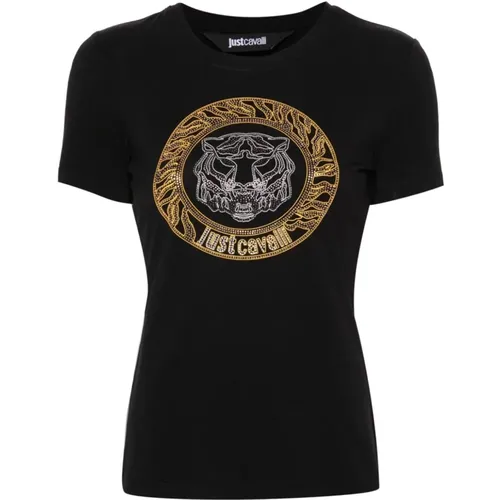 Schwarze Damen T-Shirts & Polos , Damen, Größe: S - Just Cavalli - Modalova