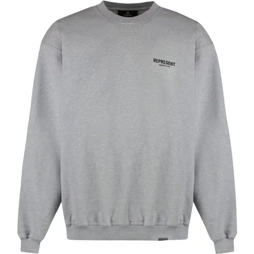 Maxi Print Baumwoll-Sweatshirt , Herren, Größe: L - REPRESENT - Modalova