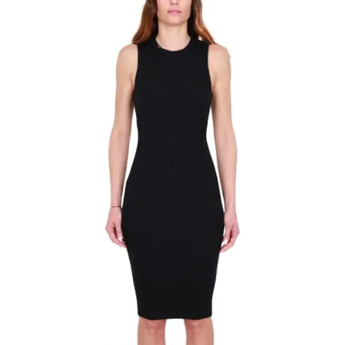 Geripptes ärmelloses Midi-Kleid , Damen, Größe: XL - Elisabetta Franchi - Modalova