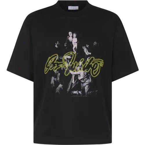 Script Mary Skate Tee , male, Sizes: M - Off White - Modalova