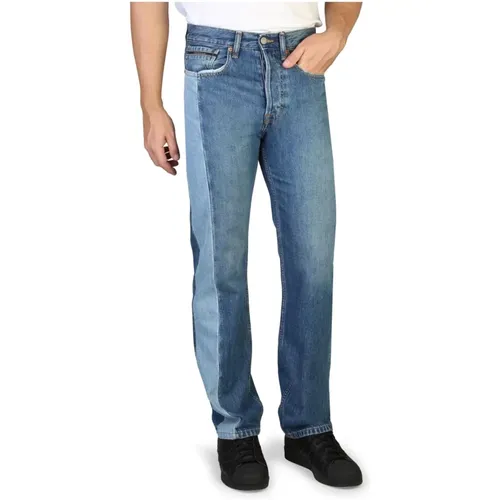 Herren Regular Fit Jeans mit Knopfverschluss , Herren, Größe: W30 - Calvin Klein - Modalova