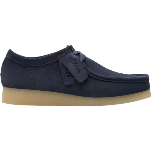 Ink Suede Wallabee Shoe , male, Sizes: 7 UK - Clarks - Modalova