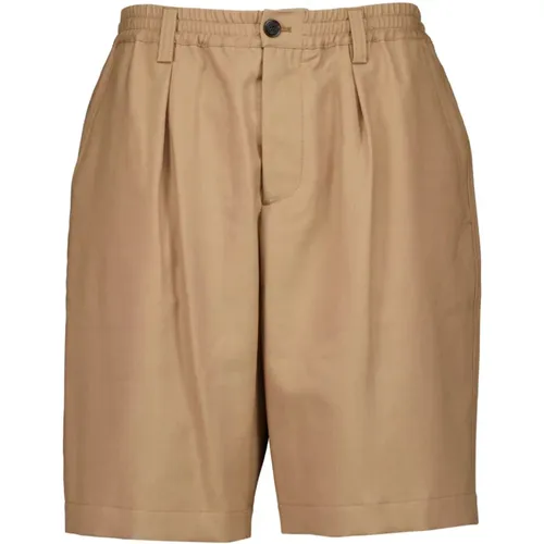 Wool Bermuda Shorts with Pleats , male, Sizes: M, L - Marni - Modalova