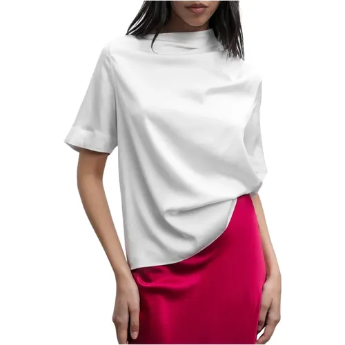 Lima Seiden-T-Shirt , Damen, Größe: M - Ahlvar Gallery - Modalova
