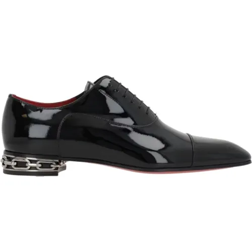 Schwarze Lackleder Flache Schuhe - Christian Louboutin - Modalova