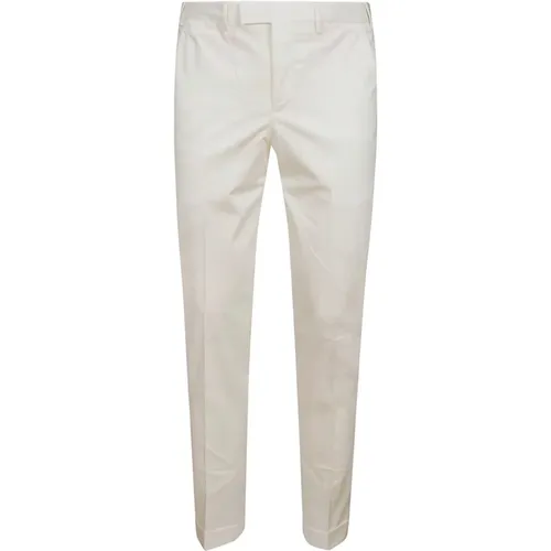 Slim Fit Cotton Trousers Cream , male, Sizes: L, 3XL, 2XL, XL, S, M - PT Torino - Modalova