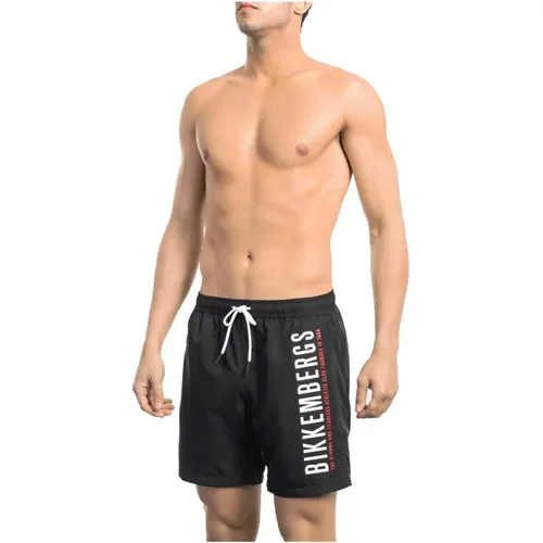 Swimming trunks with logo , male, Sizes: 2XL, S, XL, L, M - Bikkembergs - Modalova