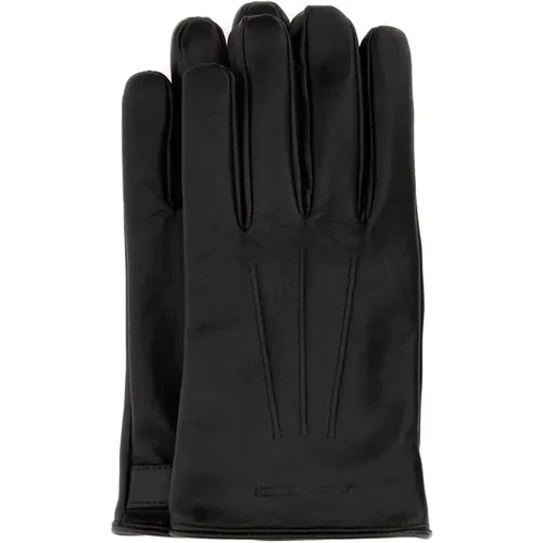 Stilvolle schwarze Lederhandschuhe , Herren, Größe: 8 IN - alexander mcqueen - Modalova