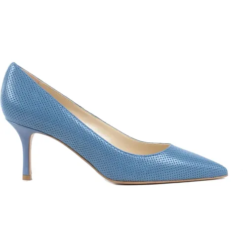 Hellblaue Leder-High-Heels , Damen, Größe: 41 EU - 19v69 Italia - Modalova