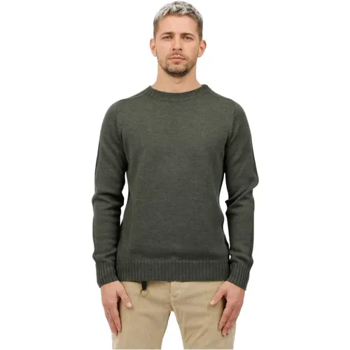 Basic Wool Regular Crewneck Sweater , male, Sizes: S, L - Dondup - Modalova