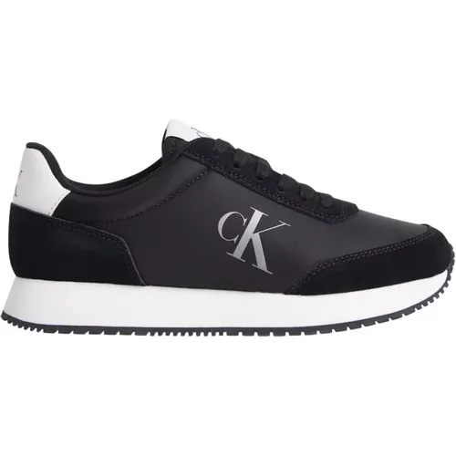 Schwarze Lässige Synthetik-Sneaker für Frauen - Calvin Klein Jeans - Modalova