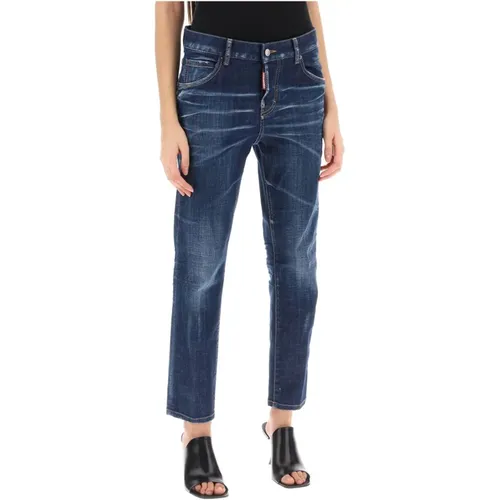 Gerades Jeans , Damen, Größe: 2XS - Dsquared2 - Modalova