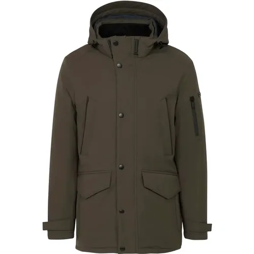 Sporty Parka with Detachable Hood , male, Sizes: 4XL, 2XL, XL, 3XL - Bugatti - Modalova