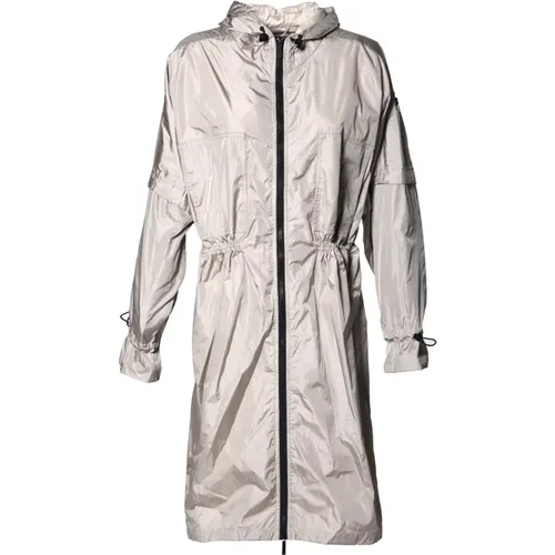 Trench coat in cream nylon , Damen, Größe: M - Baldinini - Modalova