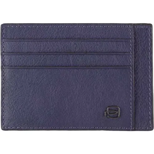 Leather Credit Card Holder , male, Sizes: ONE SIZE - Piquadro - Modalova