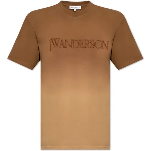 T-Shirt mit gesticktem Logo , Herren, Größe: L - JW Anderson - Modalova