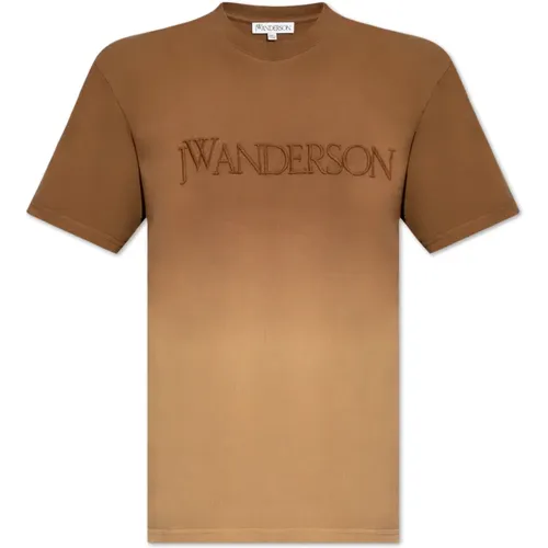T-Shirt mit gesticktem Logo , Herren, Größe: S - JW Anderson - Modalova
