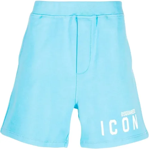 Icon Logo Cotton Shorts , male, Sizes: S, M, XL, 2XL, L - Dsquared2 - Modalova