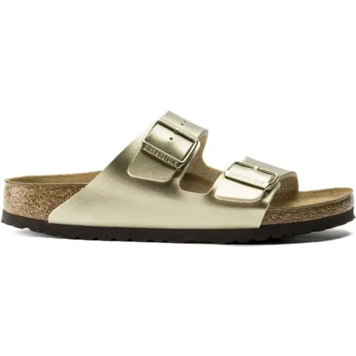 Arizona Regular Gold Sandalen , Damen, Größe: 40 EU - Birkenstock - Modalova