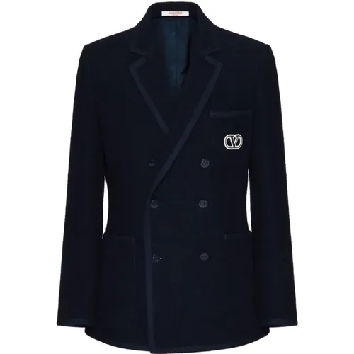 Wool Blend VLogo Jacket , male, Sizes: M, L - Valentino Garavani - Modalova