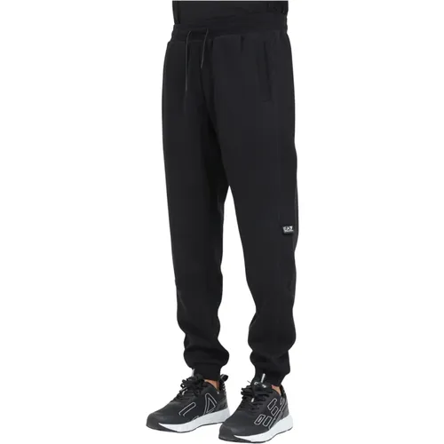 Schwarze sportliche Herren-Sweatpants , Herren, Größe: L - Emporio Armani EA7 - Modalova