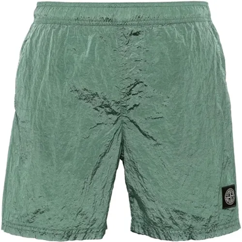 Casual Shorts,Grüne Meer Kleidung mit charakteristischem Kompassmotiv - Stone Island - Modalova