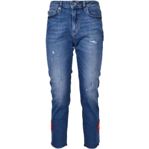 Stylische Denim Jeans mit Elastan , Damen, Größe: W30 - Love Moschino - Modalova