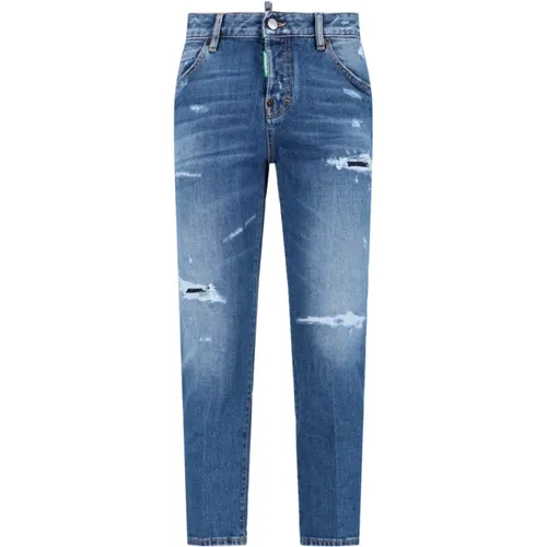 Slim Fit Denim Jeans , Damen, Größe: XS - Dsquared2 - Modalova