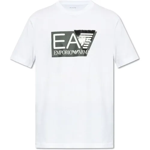 T-Shirt mit Logo , Herren, Größe: 2XL - Emporio Armani EA7 - Modalova