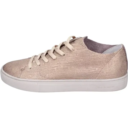 Leather Exotic Sneakers for Women , female, Sizes: 5 UK, 6 UK, 4 UK - Crime London - Modalova