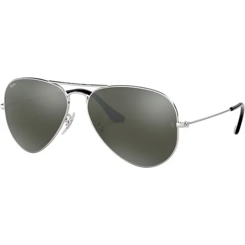 Classic Aviator Sunglasses in Silver Grey , unisex, Sizes: 58 MM - Ray-Ban - Modalova