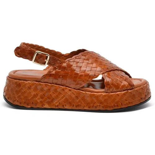 Woven Leather Sandal , female, Sizes: 5 UK, 4 UK - Pons Quintana - Modalova
