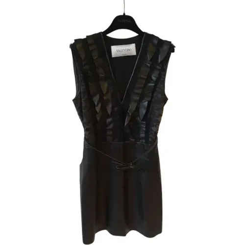 Pre-owned Leather dresses , female, Sizes: M - Valentino Vintage - Modalova