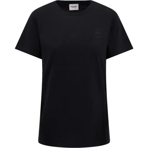 Schwarzes Crew-neck T-Shirt Regular Fit , Damen, Größe: L - Isabel marant - Modalova