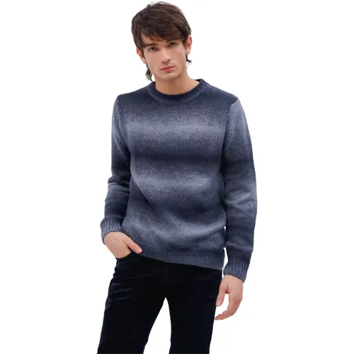 Blauer Ombre Pullover mit Langen Ärmeln , Herren, Größe: L - At.P.Co - Modalova