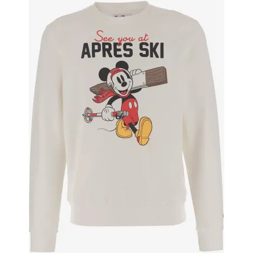 Mickey Mouse Baumwoll-Sweatshirt , Herren, Größe: L - MC2 Saint Barth - Modalova