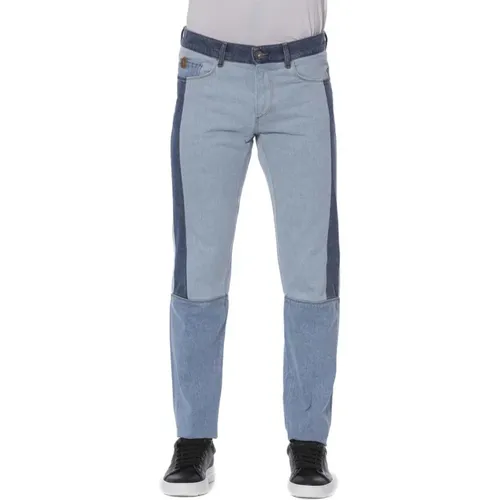 Cotton Jeans with Button and Zip Closure , male, Sizes: W33, W32, W31, W34 - Trussardi - Modalova