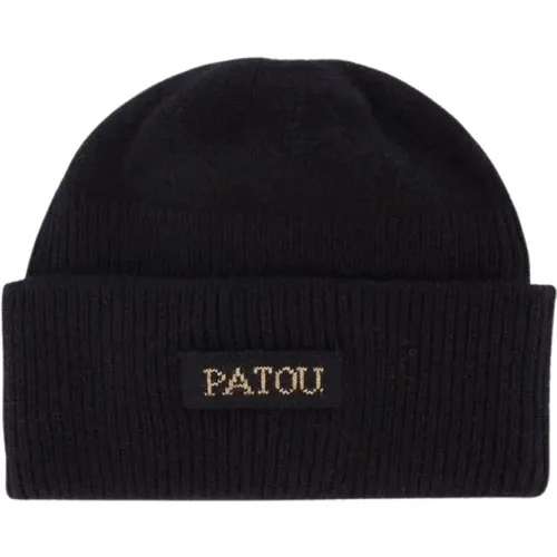 Wool Beanie in Cashmere , female, Sizes: ONE SIZE - Patou - Modalova