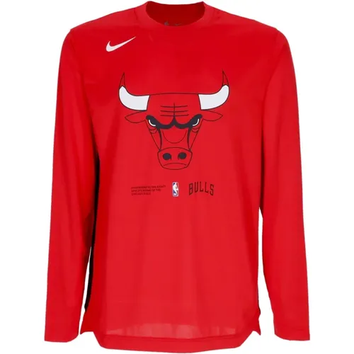 Chicago Bulls Langarm T-Shirt , Herren, Größe: XL - Nike - Modalova