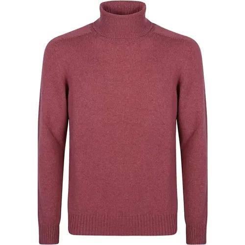 Lila Pullover für Männer Aw24 , Herren, Größe: L - Roberto Collina - Modalova