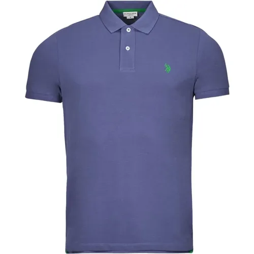 King Piqué Polo Shirt - Violets , Herren, Größe: 2XL - U.S. Polo Assn. - Modalova